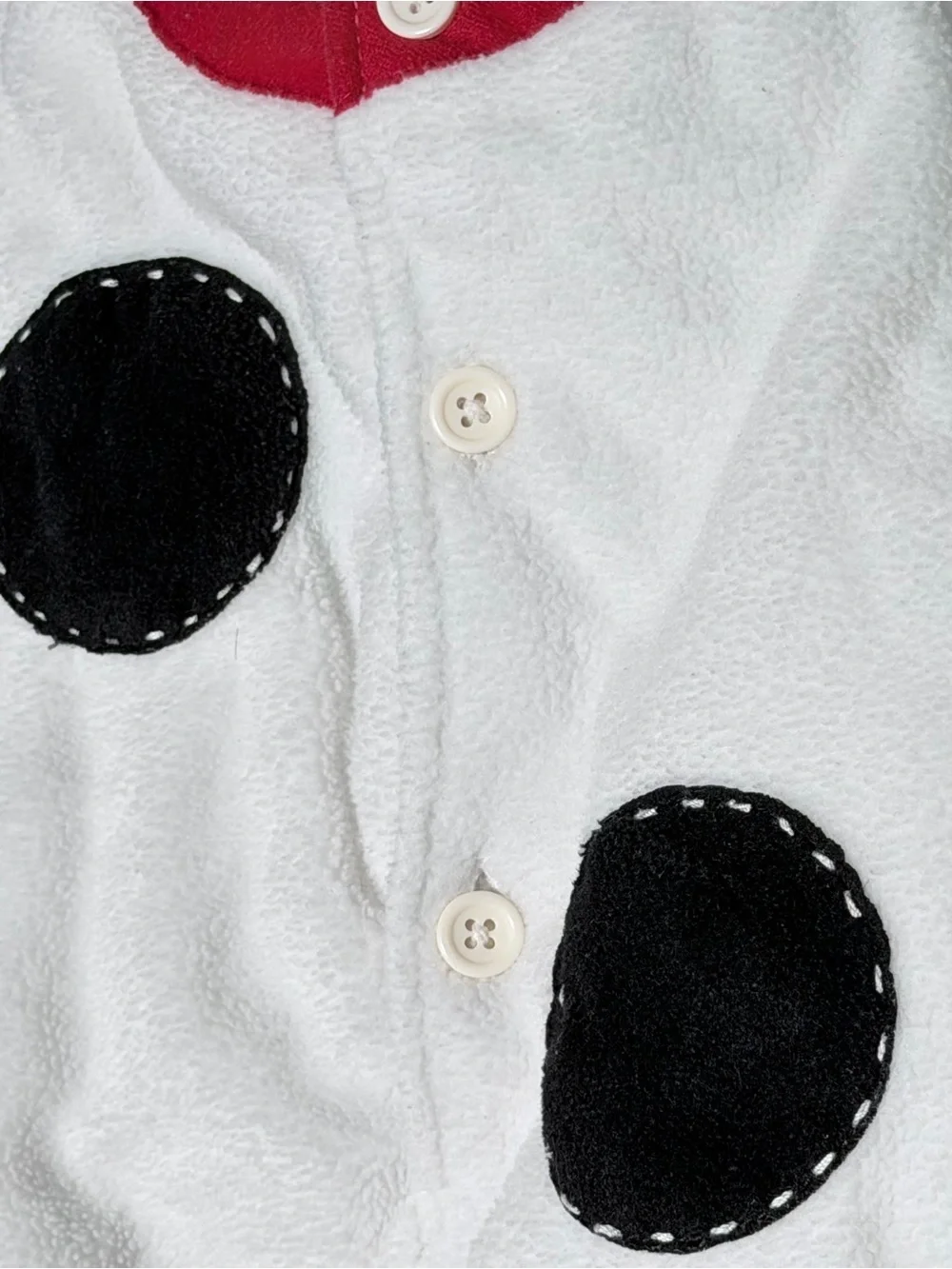 Pottery Barn Kids White and Black Dalmatian Costume with Red Collar Accent